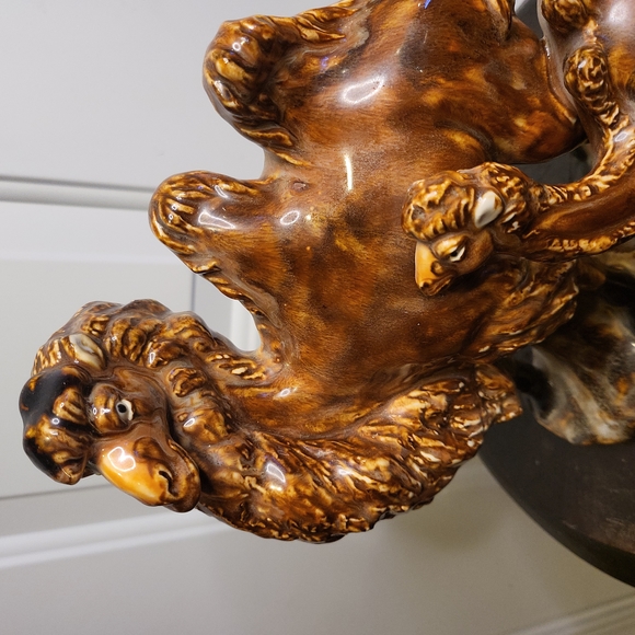 Vintage Ceramic Salt Glaze / Majolica Camel and Calf Statue - Picture 6 of 10